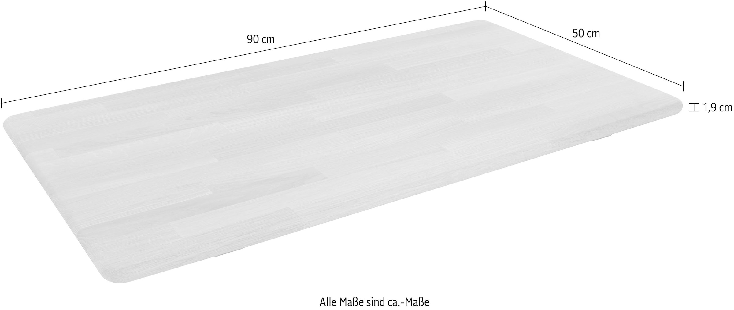 GOODproduct Ansteckplatte »Toarp« Massivholz Eiche