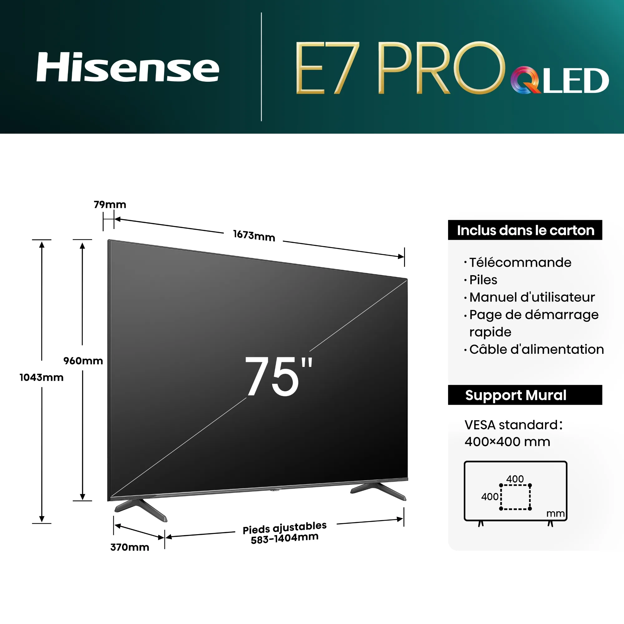 Hisense 75E7NQ Pro TV QLED