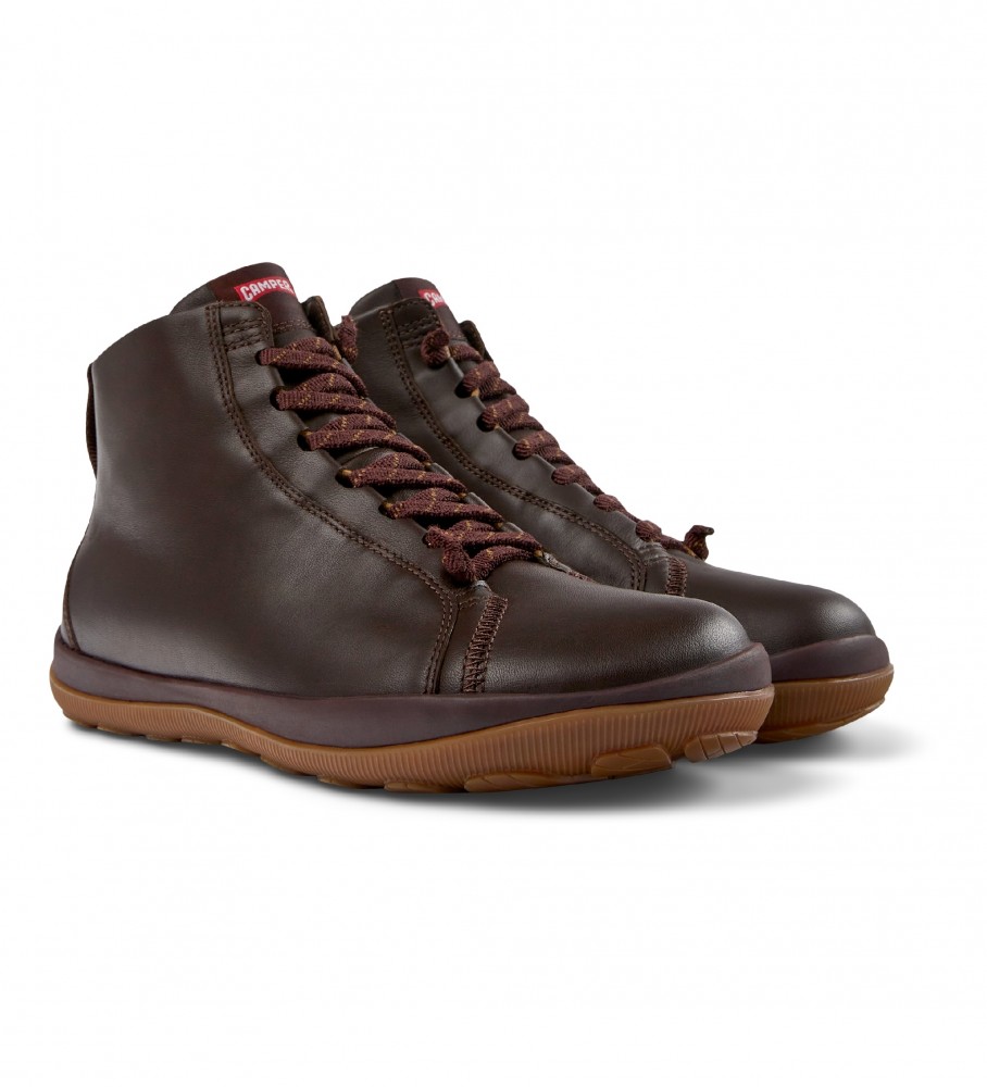 Botas Camper Peu Pista GM em couro marrom