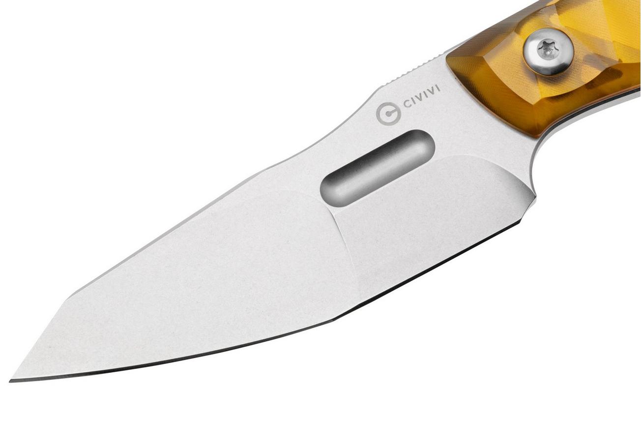 CIVIVI Propugnator C23002-3 Polished Yellow Ultem, vaststaand mes