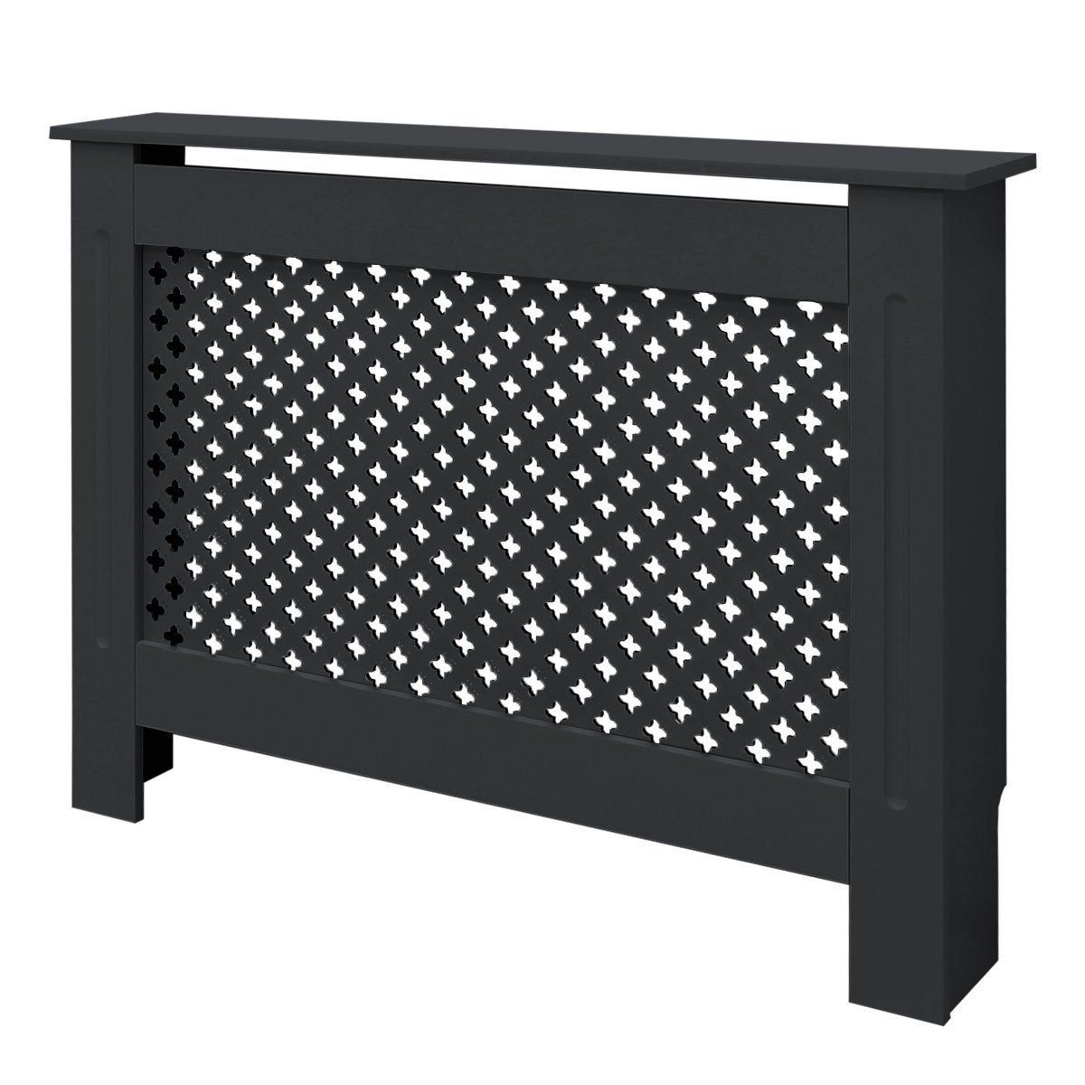 ECD Germany radiatorbekleding met honingraatmotief 112x19x82cm antraciet van gelakt MDF slaapkamer woonkamer radiatorbekleding radiatorbekleding verwarming radiatorbekleding