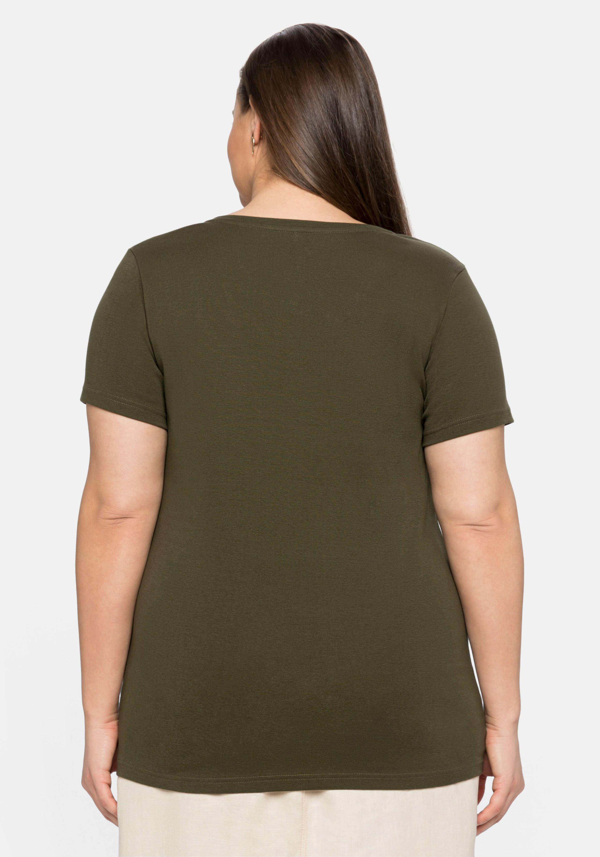T-Shirt mit V-Ausschnitt