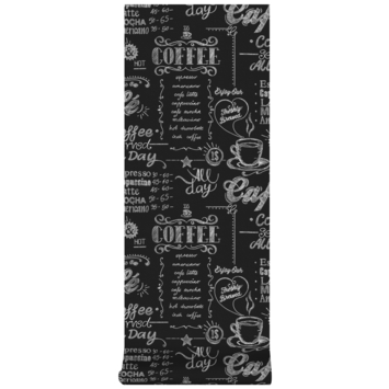 Vliesbehang Coffee krijtmuur zwart-wit 32-993
