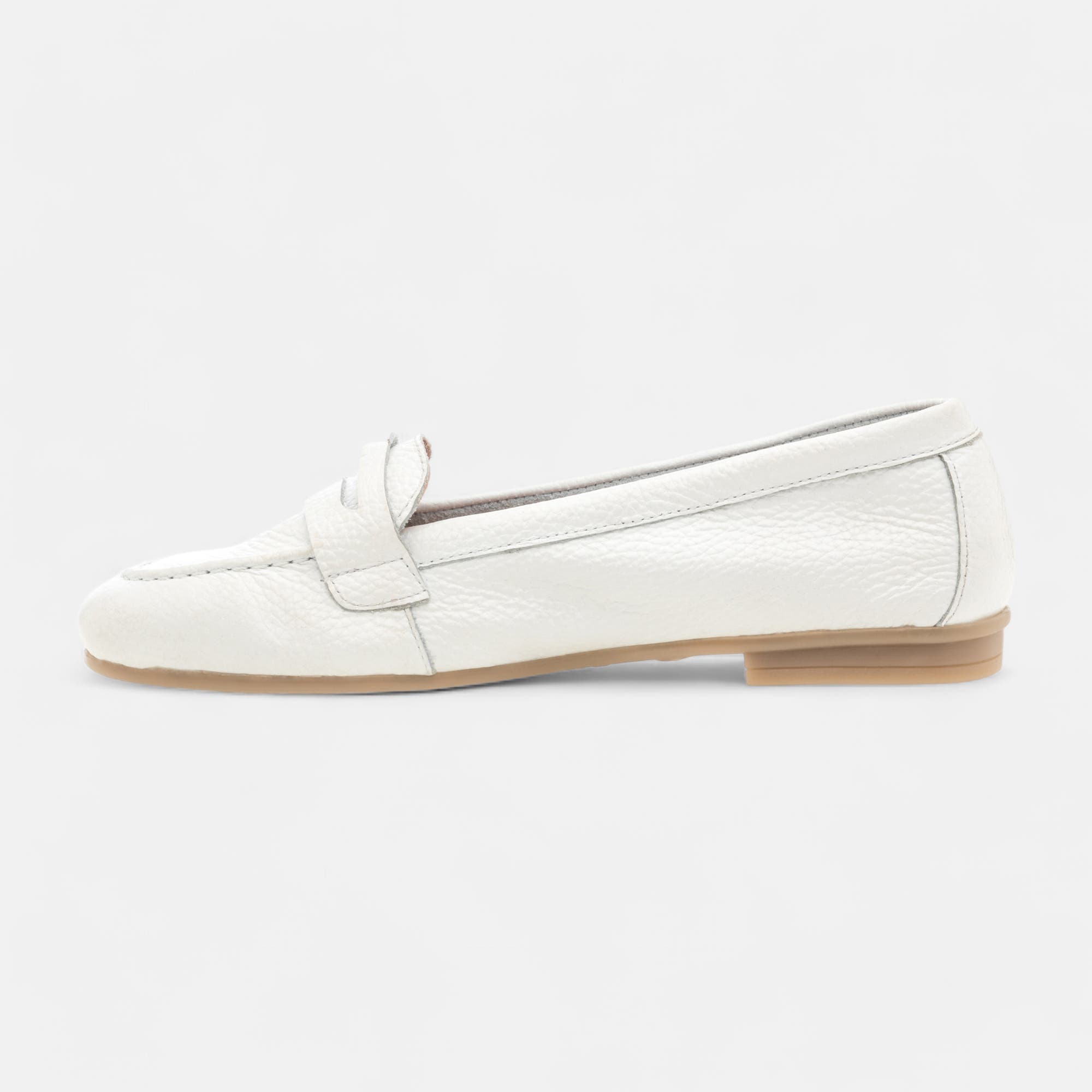 Mocassins Femme en cuir blanc