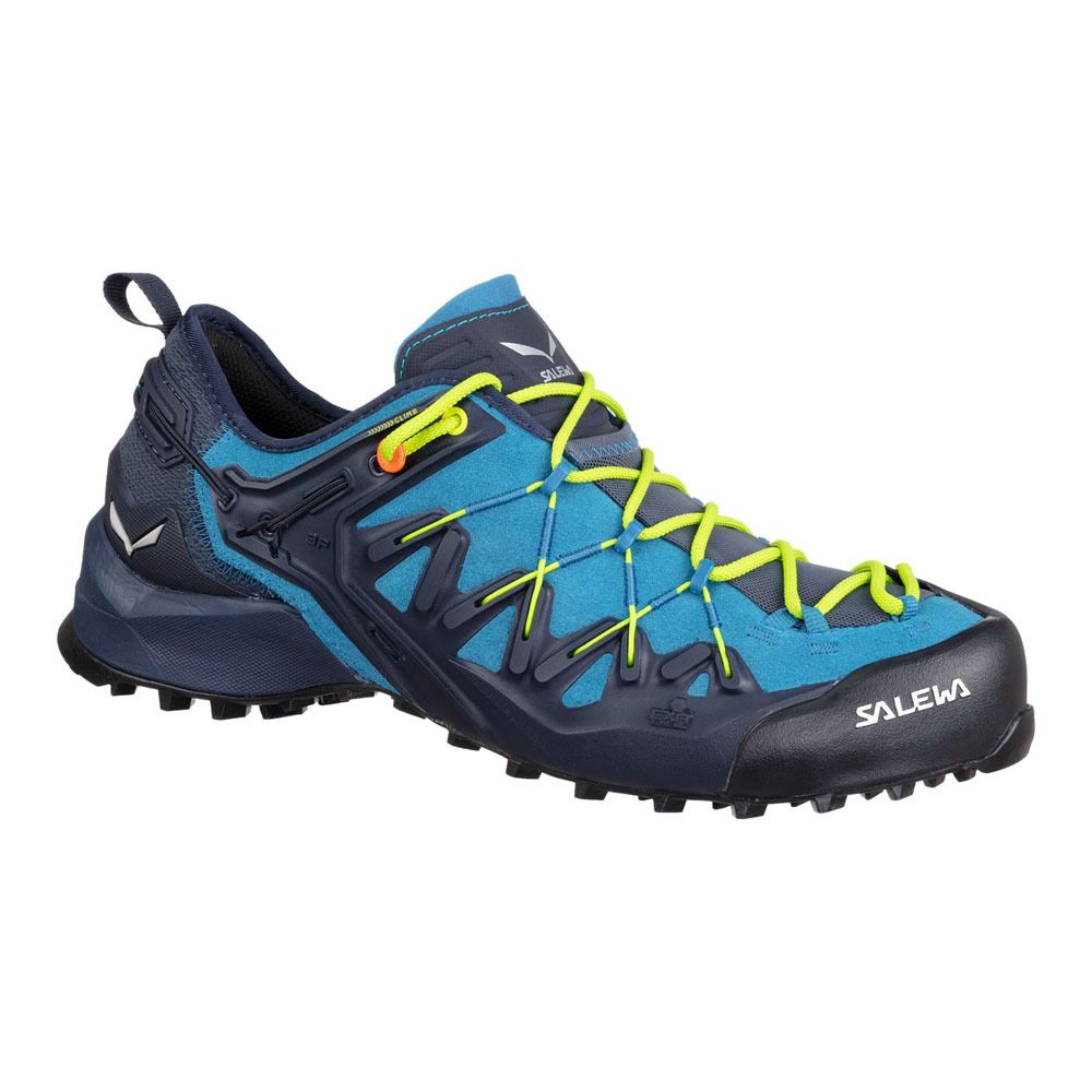 Salewa WILDFIRE EDGE - Chaussures approche Homme premium navy/fluo yellow