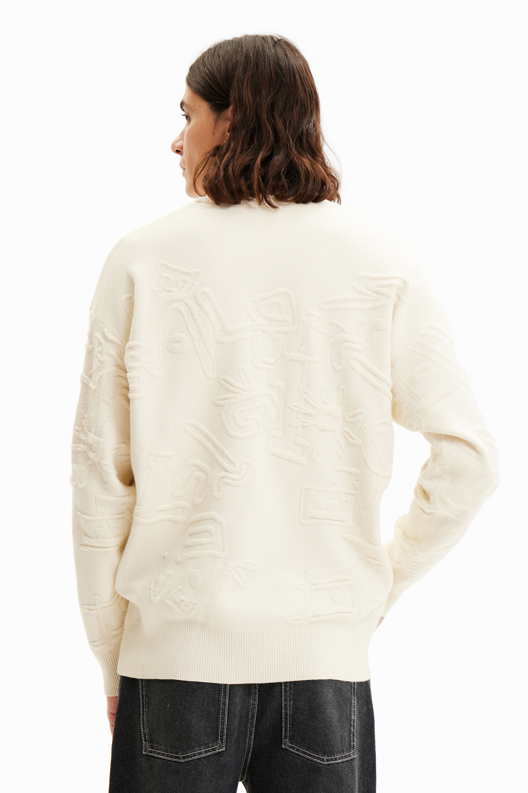 Pull loose effet tissu éponge