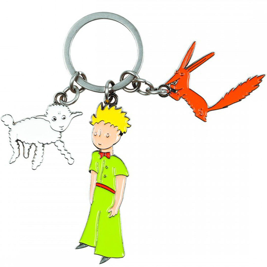 Petit jour sleutelhanger de kleine prins met vos en schaap