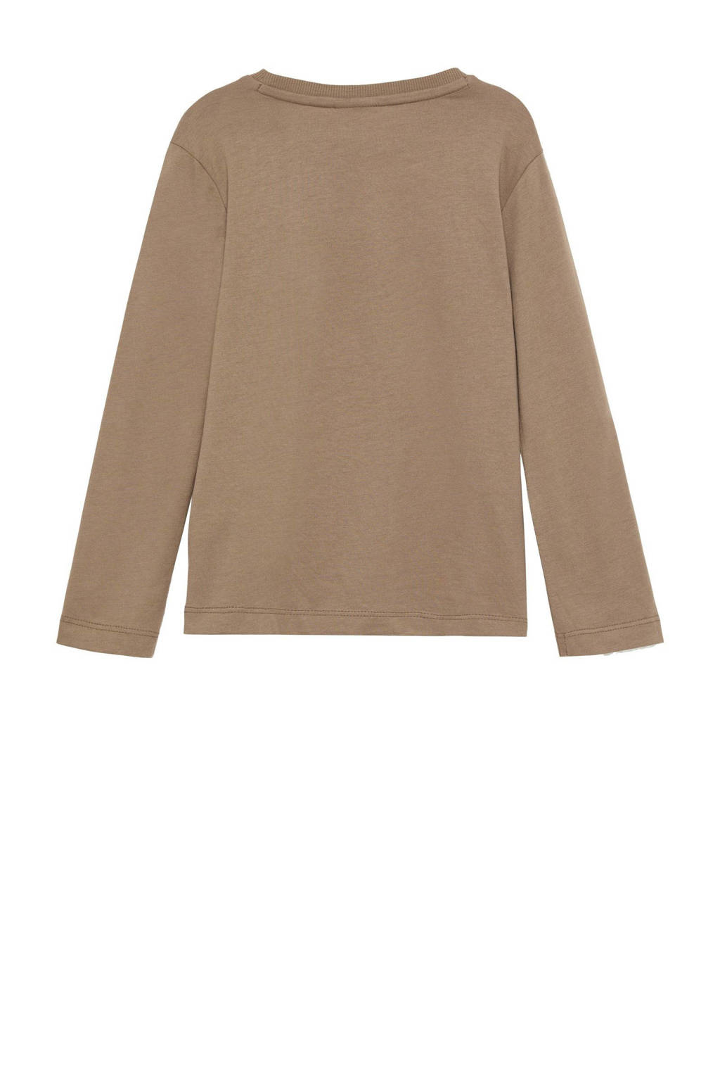 s.Oliver longsleeve met printopdruk bruin
