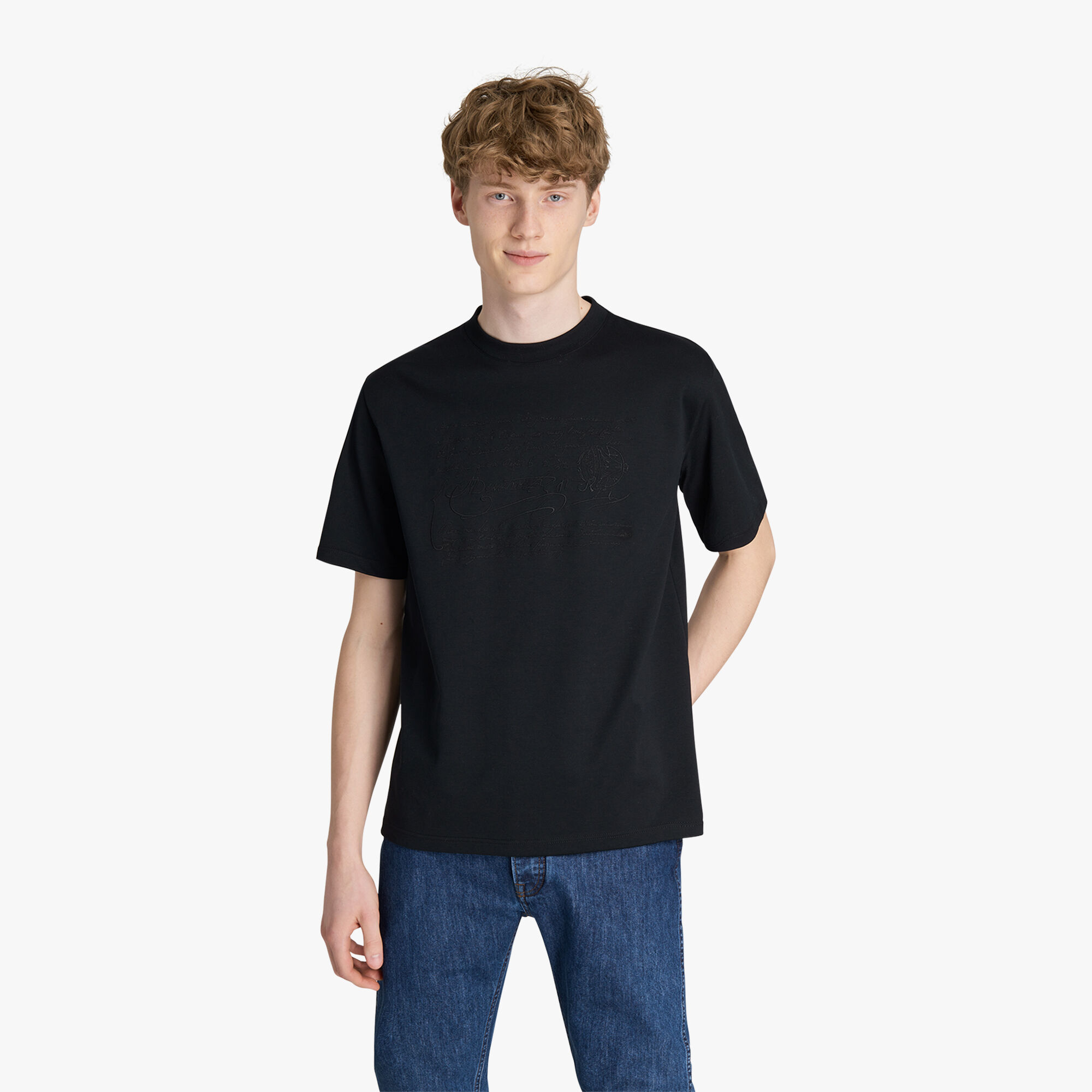 T-shirt Avec Broderie Scritto