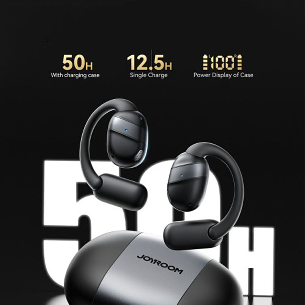 JR-OE4 TWS Bluetooth 5.4 Open-Ear Kopfhörer Headset   Lade Case IPX4 (800mAh) - Schwarz