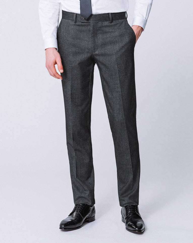 PANTALON MOTIF CHEVRON GRIS