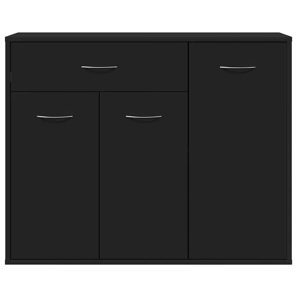 vidaXL - Dressoir - Zwart - Bewerkt hout