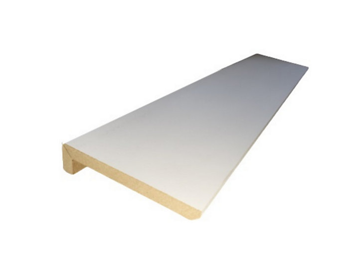 Surplinthe MDF prépeint blanc 244 x 10 cm, ép.22 mm