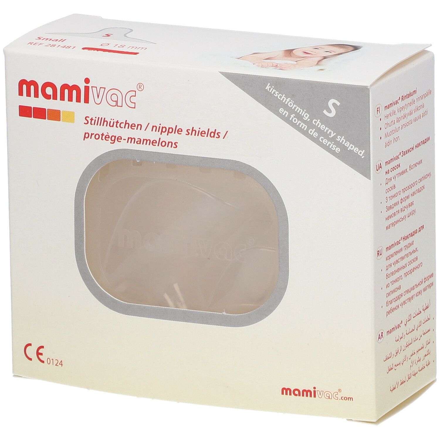 mamivac® Stillhütchen kirschförmig Gr. S (18 mm)
