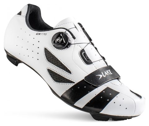 Chaussures de Route Lake CX176 Blanc / Noir