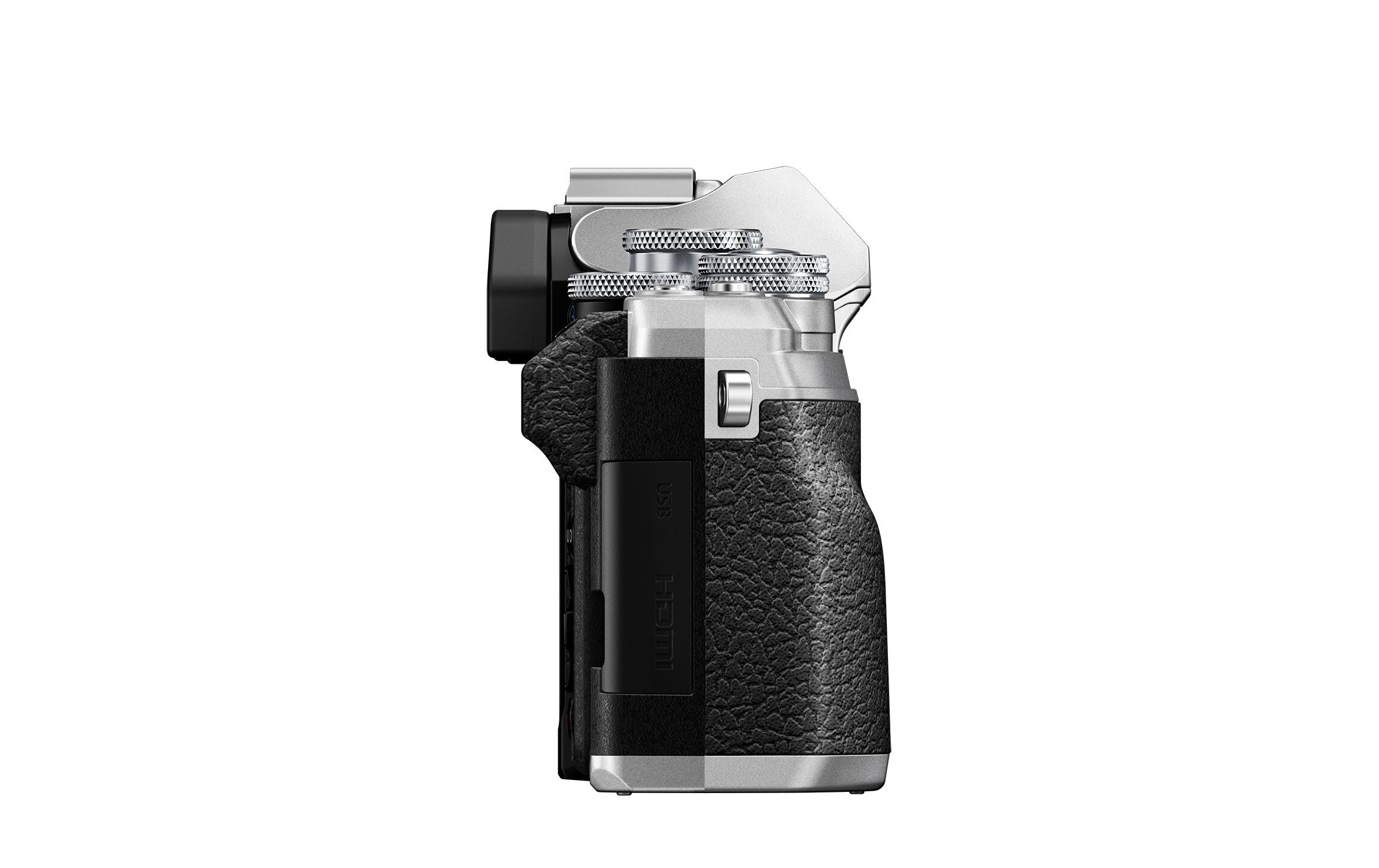 Fotokamera E-M10 Mark IV Body Silber<br>Kompakte Fotokamera mit Bildstabilisator und Sucher