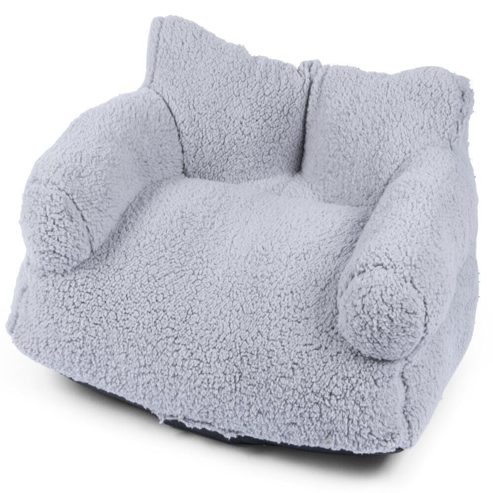 Canapé pour animaux doux et moelleux L56x31x30  - 2 coloris gris ou beige