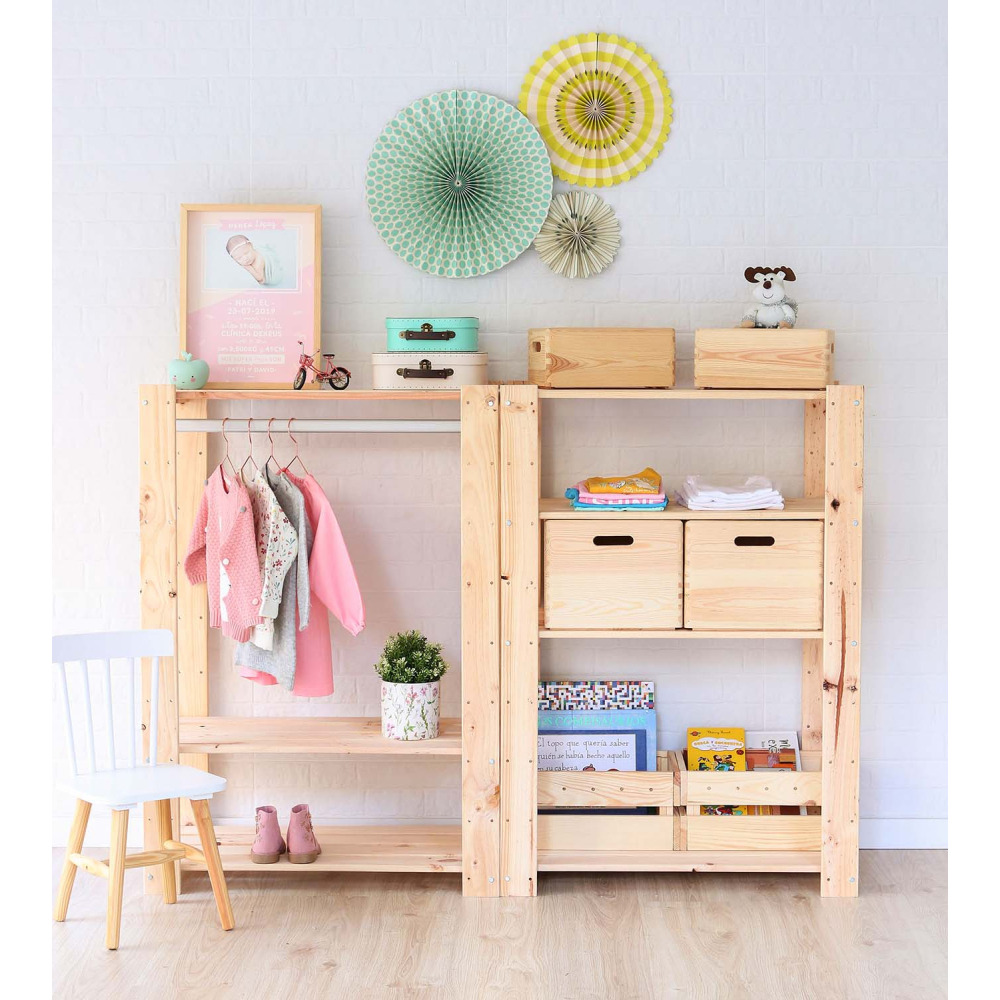 Caisse en pin massif modulable home box petite