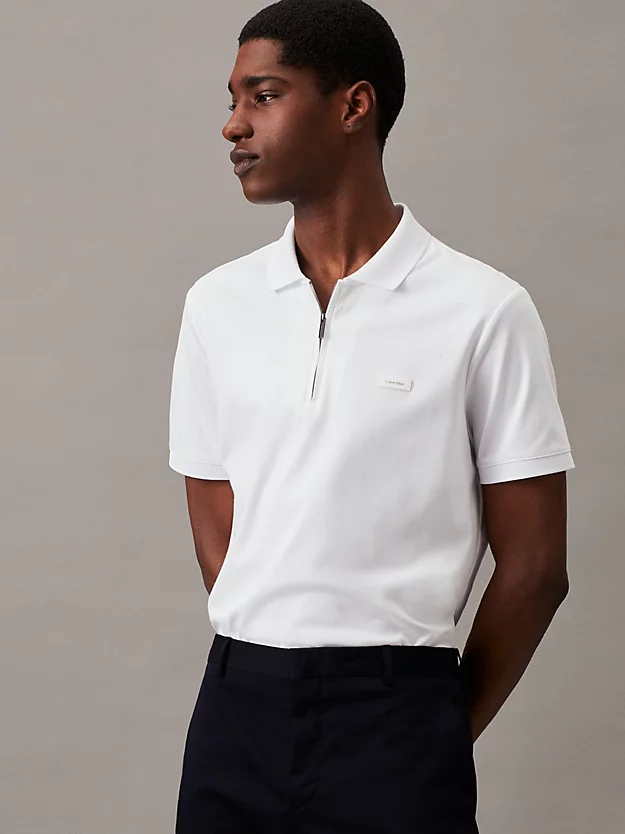 Camisa polo com gola de zíper