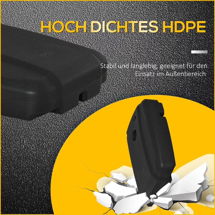 Outsunny Schirmständer mit Rädern schwarz