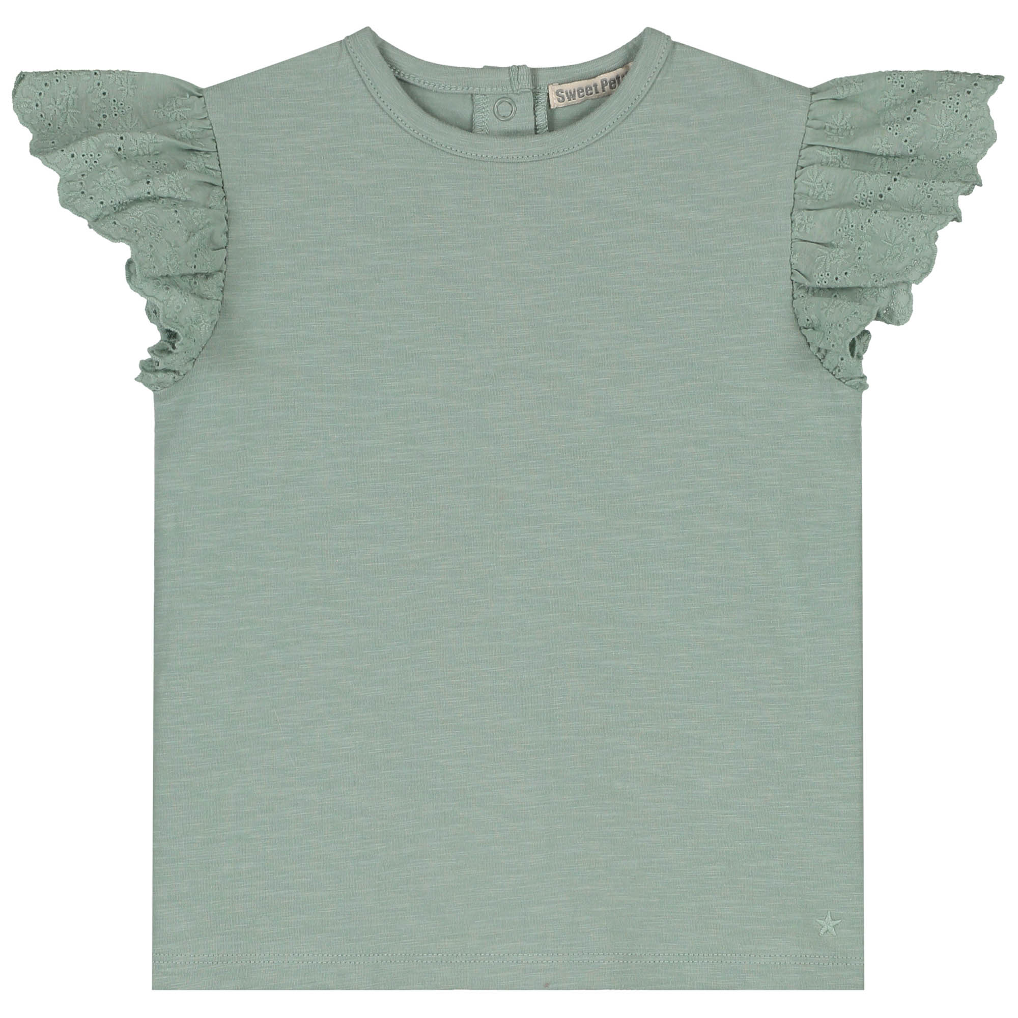 Sweet petit baby T-shirt Trix korte mouwen effen groen