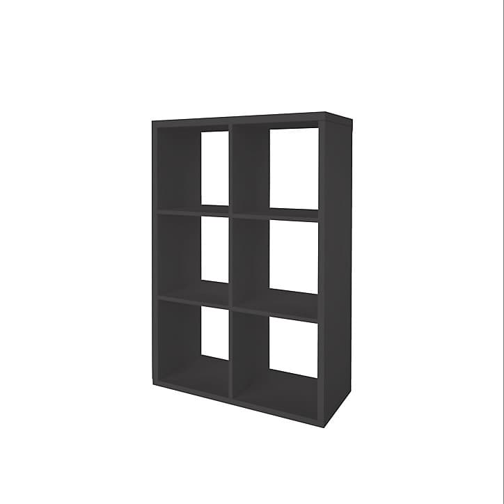 Étagère modulable 6 cubes GoodHome Mixxit anthracite