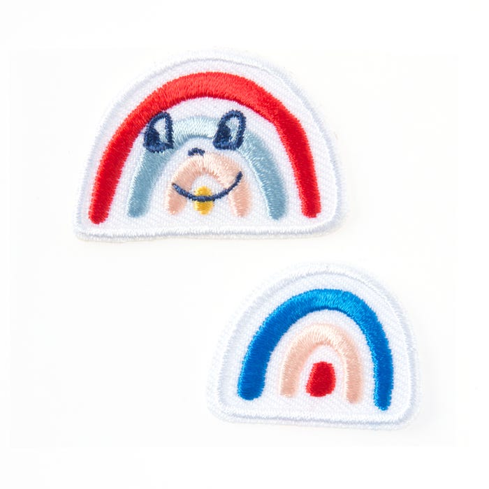 Atelier Veritas-Set van 2 patches met regenboog