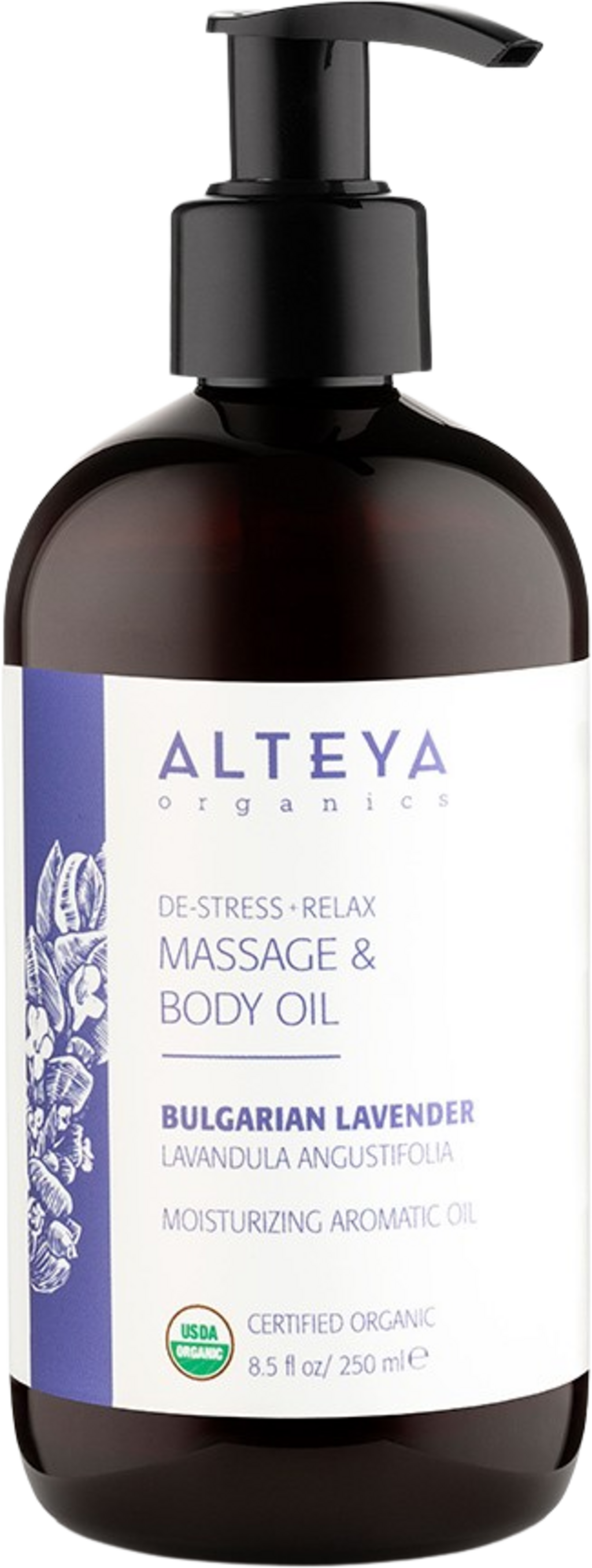 Alteya Organics  Massage & Body Oil Bulgarian Lavender, 250 ml