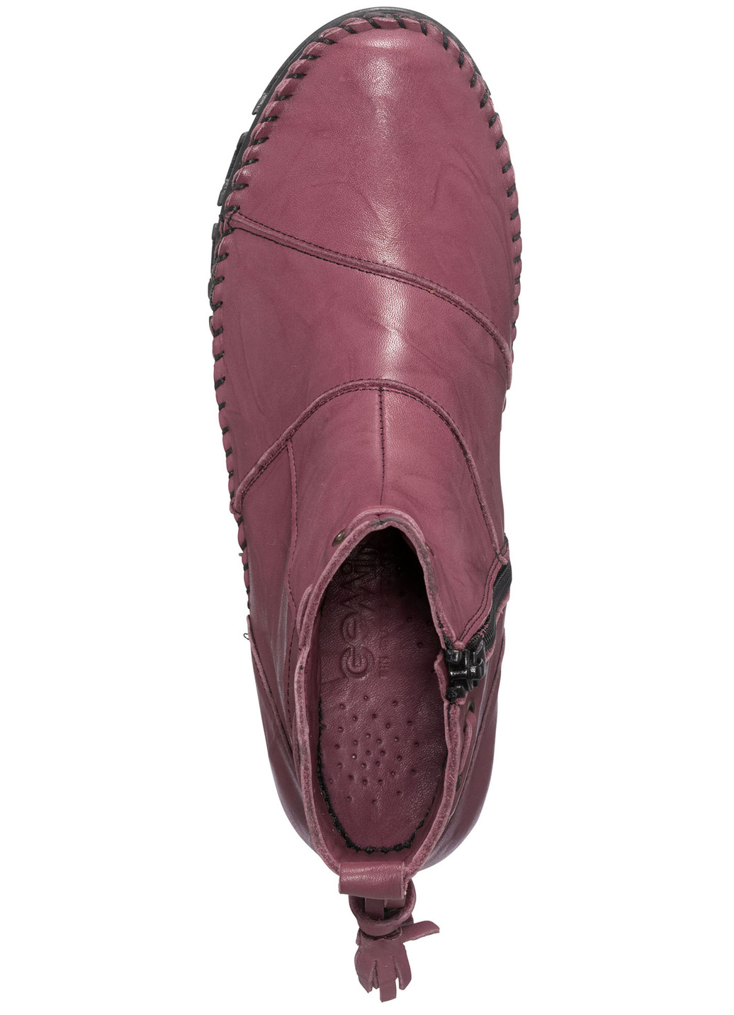 Gemini Mokassin-Stiefelette aus Rind-Nappaleder mit Knitter-Struktur