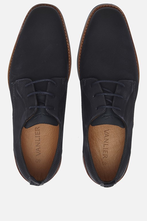 Van Lier Amalfi Veterschoenen blauw Nubuck
