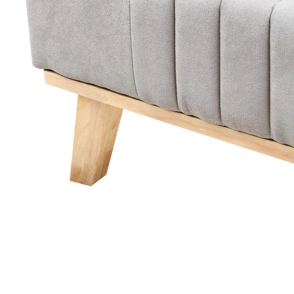 TALENCE - Tweepersoonsbed - Lichtgrijs - 180 x 200 cm - Chenille