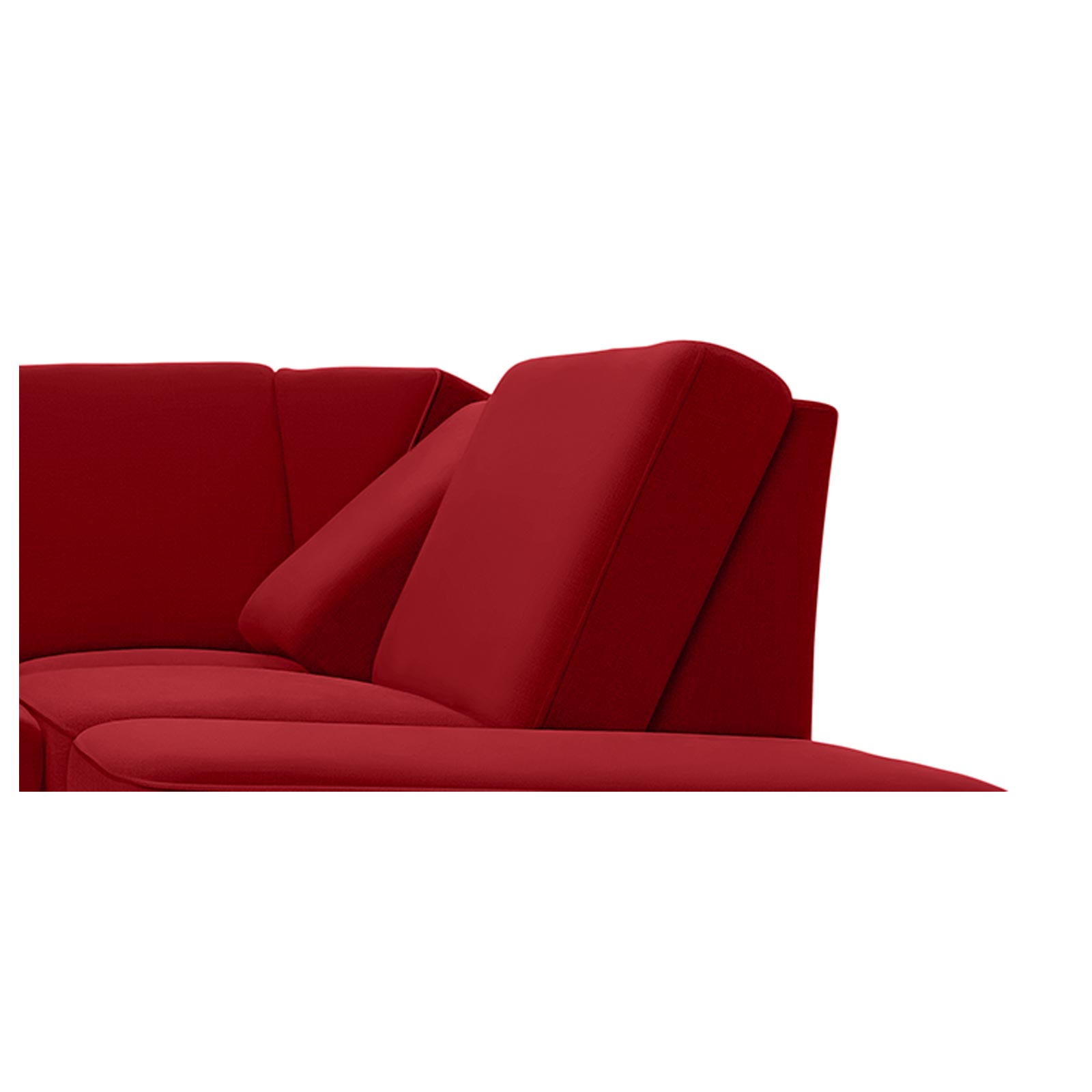 polsterpower Ecksofa - Miro bordeaux - Basismodell - Ottomane rechts