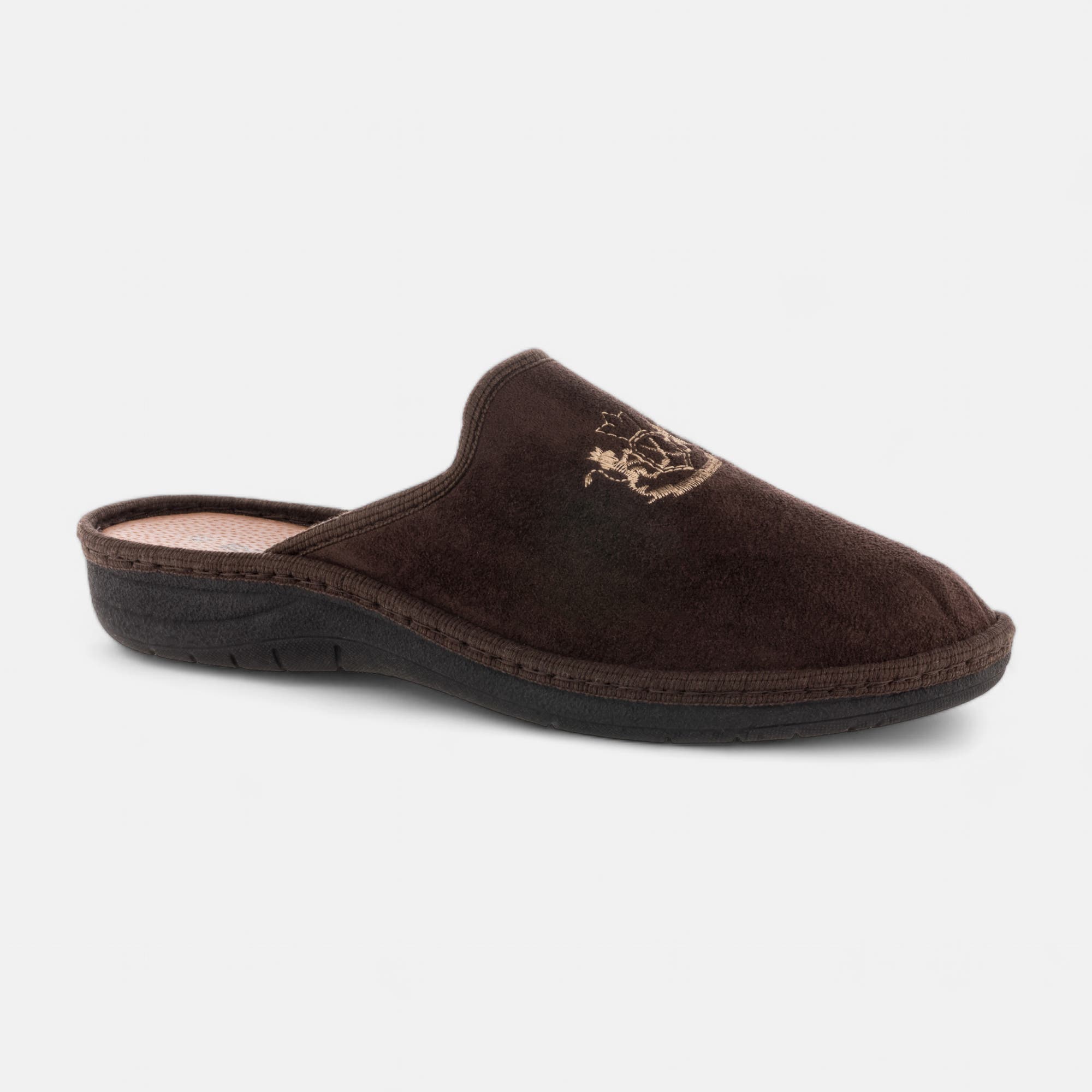 Pantoufles mules Homme marron