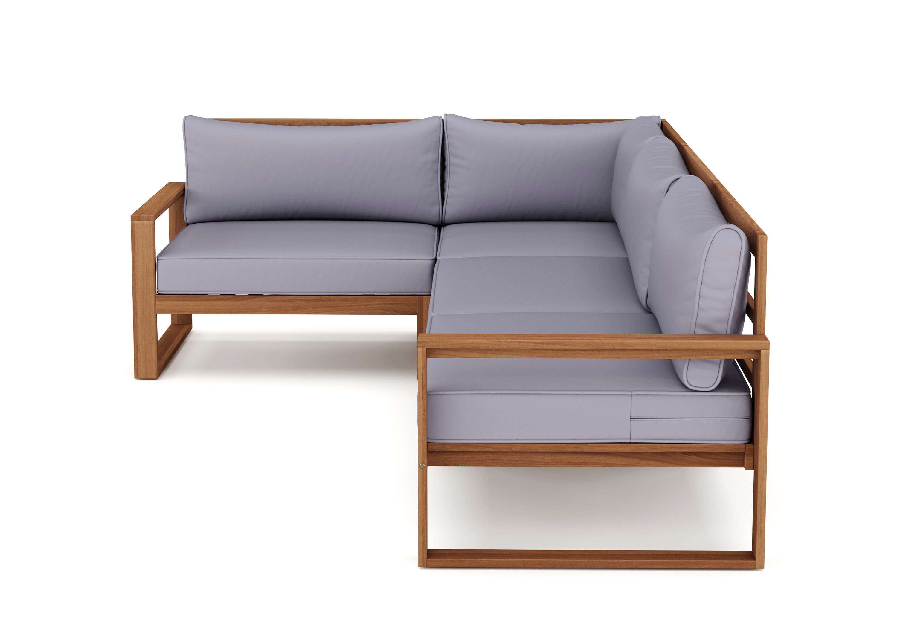 Lounge Holz BARBADOS natur/grau