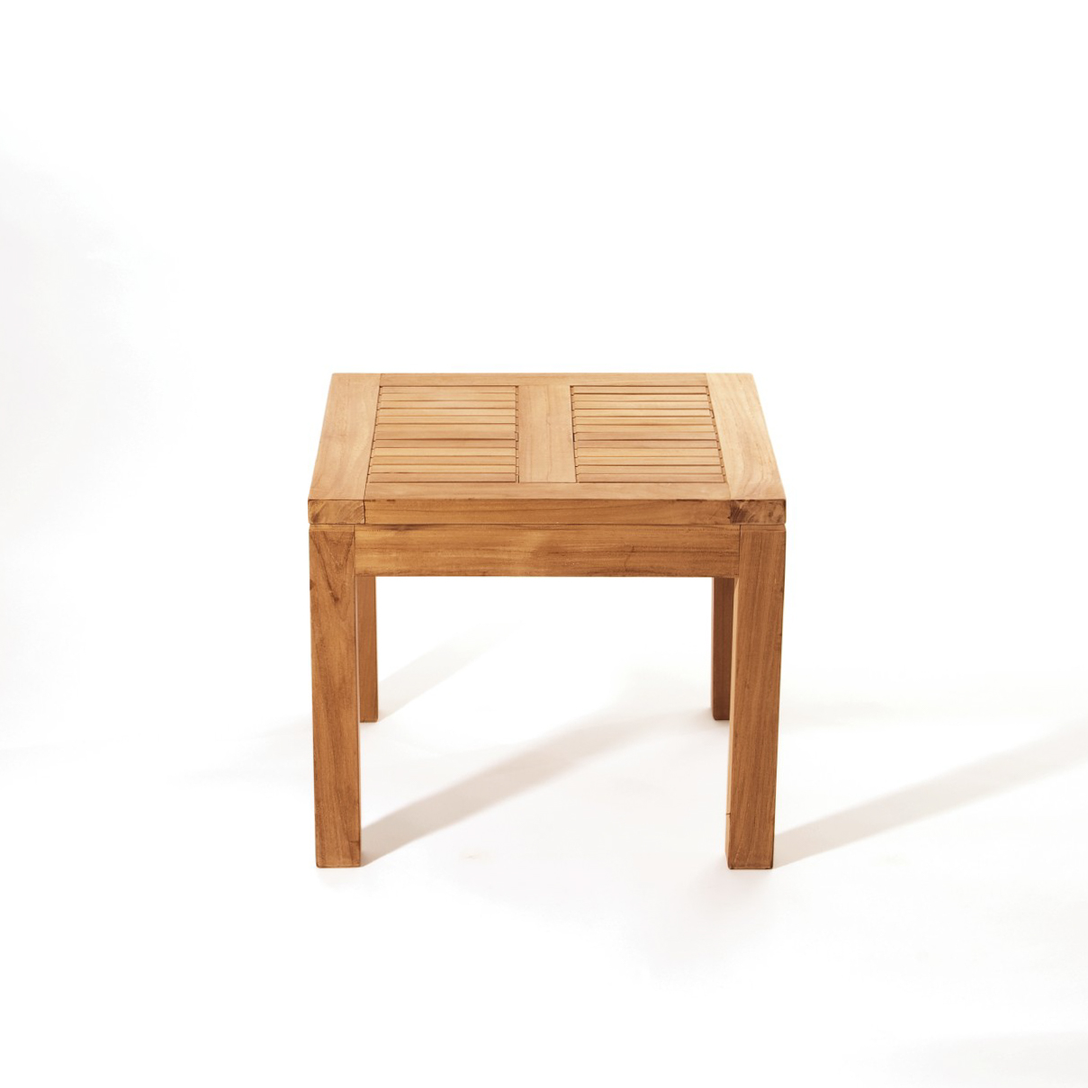 Beistelltisch 'Ansgar' aus Teakholz, natur, L 50 cm, B 50 cm, H 42 cm von fischer's lagerhaus