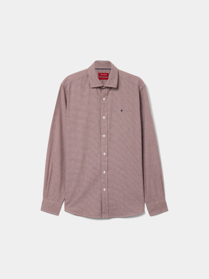 Camisa slim fit micropadrão