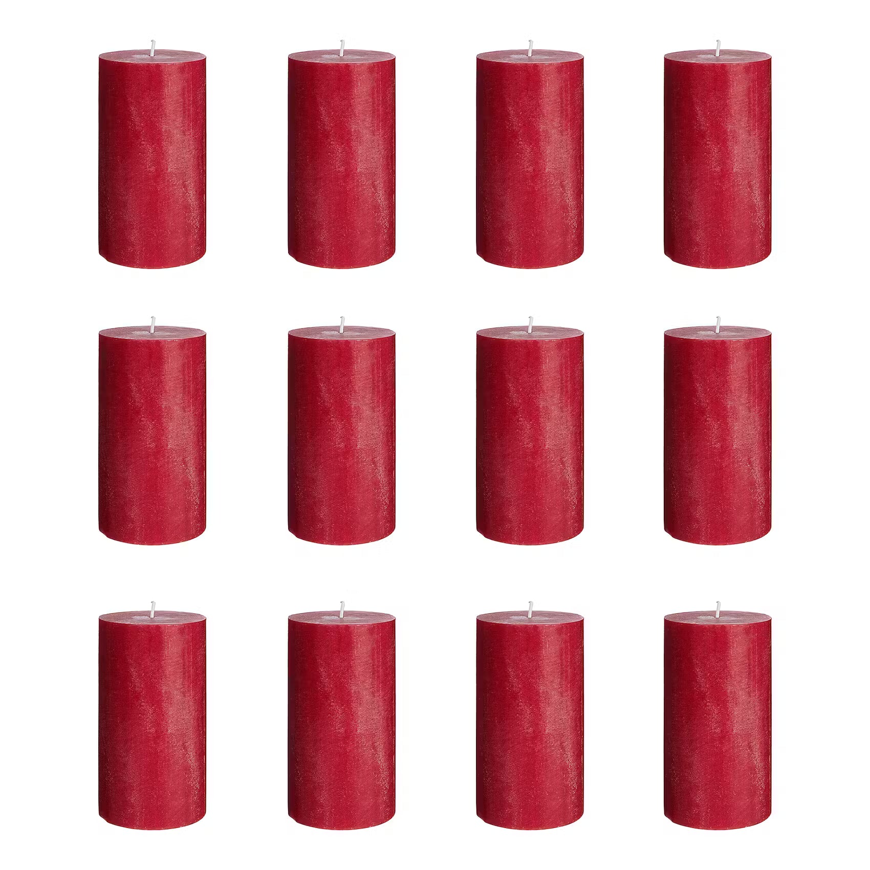 RUSTIC Stumpenkerze 12er-Set