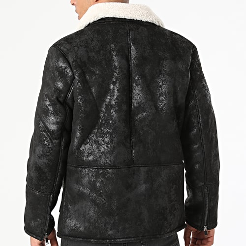 Veste Col Mouton M22267MOW Noir