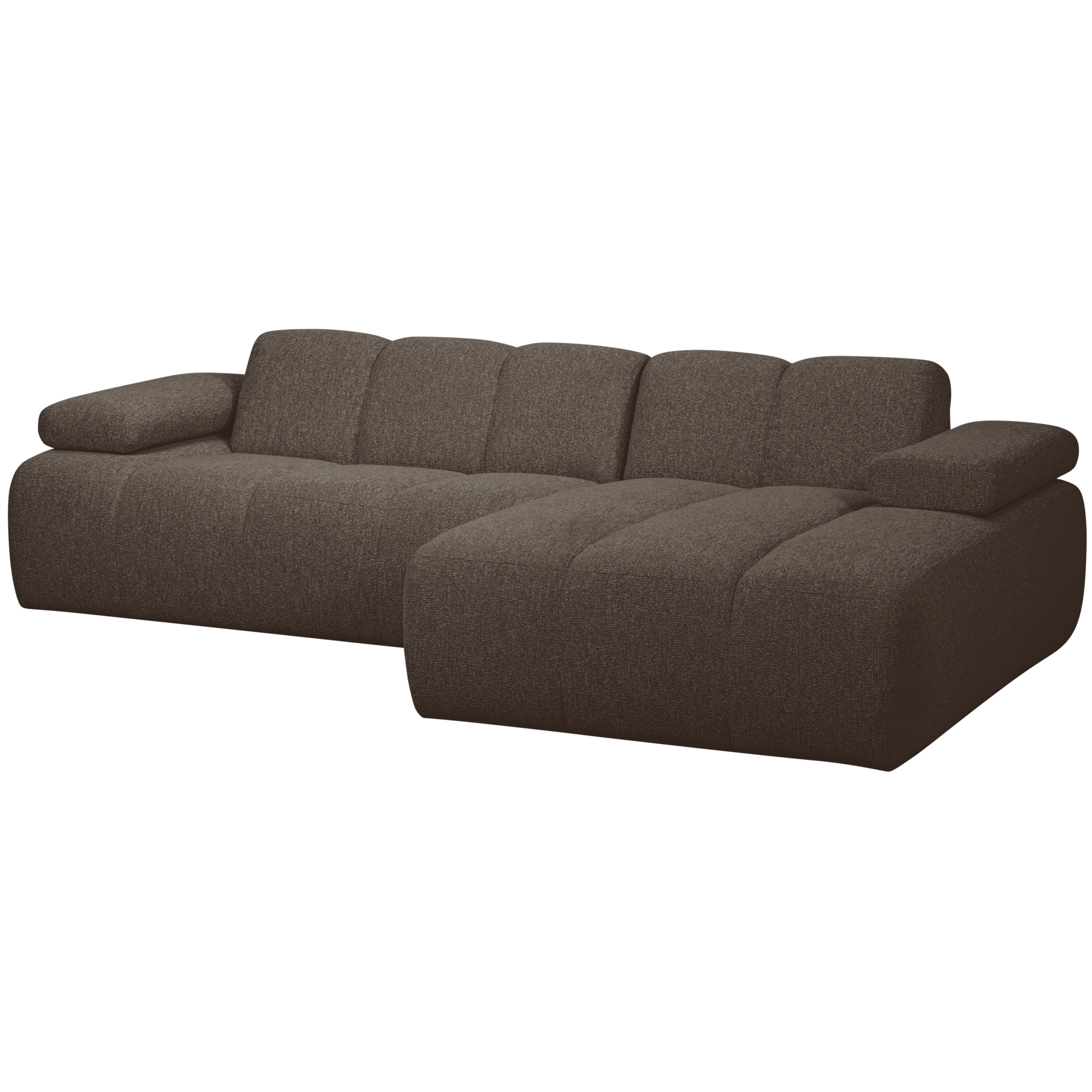 Chaise Longue Mojo Mojo Chaise Longue Rechts - Bouclé - Bruin Melange