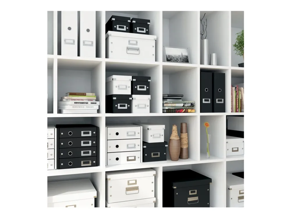 Leitz Click & Store WOW Small opbevaringsboks, 84% recirkuleret karton Sort