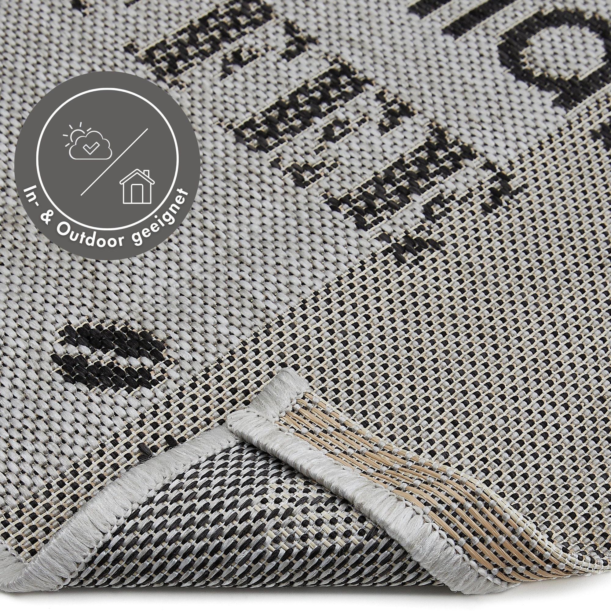 Andiamo Küchenläufer »ARIZONA 1« rechteckig 5 mm Höhe Flachgewebe, Motiv Kaffee, mit Schriftzug, In- und Outdoor geeignet