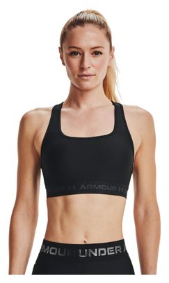 Brassière Under Armour Crossback Mid Bra Noir Femme