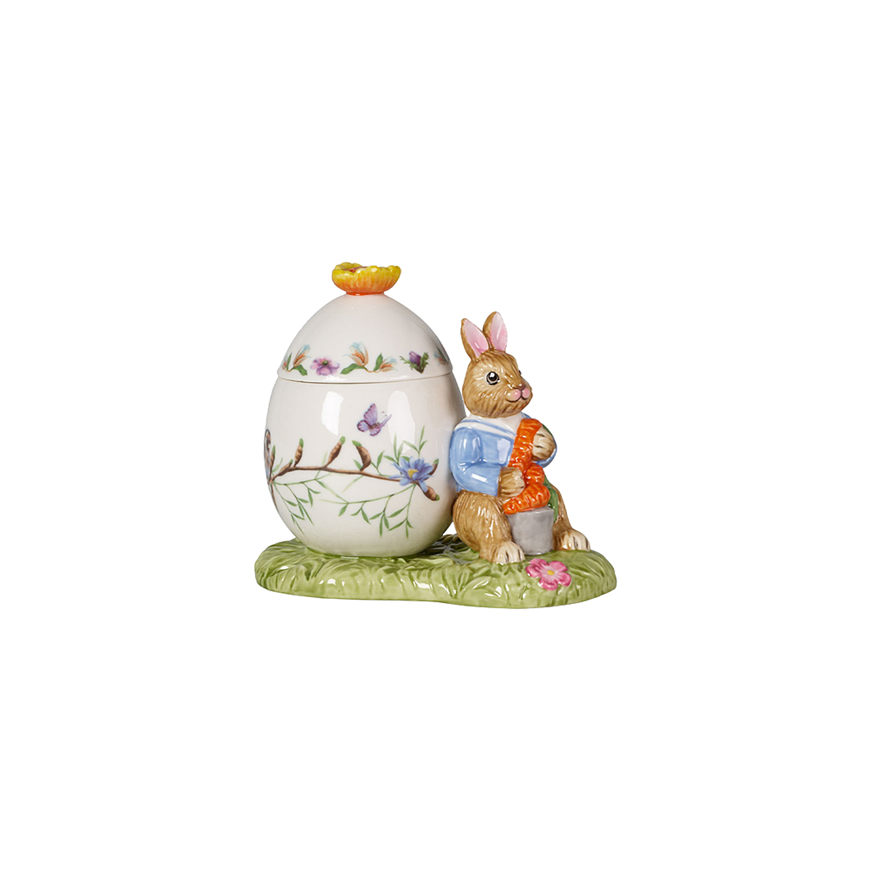 Bunny Tales Round jar Green, 4.4'' x 2.6'', porcelain