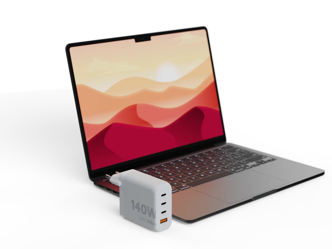 (140W) GaN2 Ultra 3x USB C / 1x USB A Ladegerät Power Adapter Netzteil aus Recycelten Materialien (XEC140) - Weiss