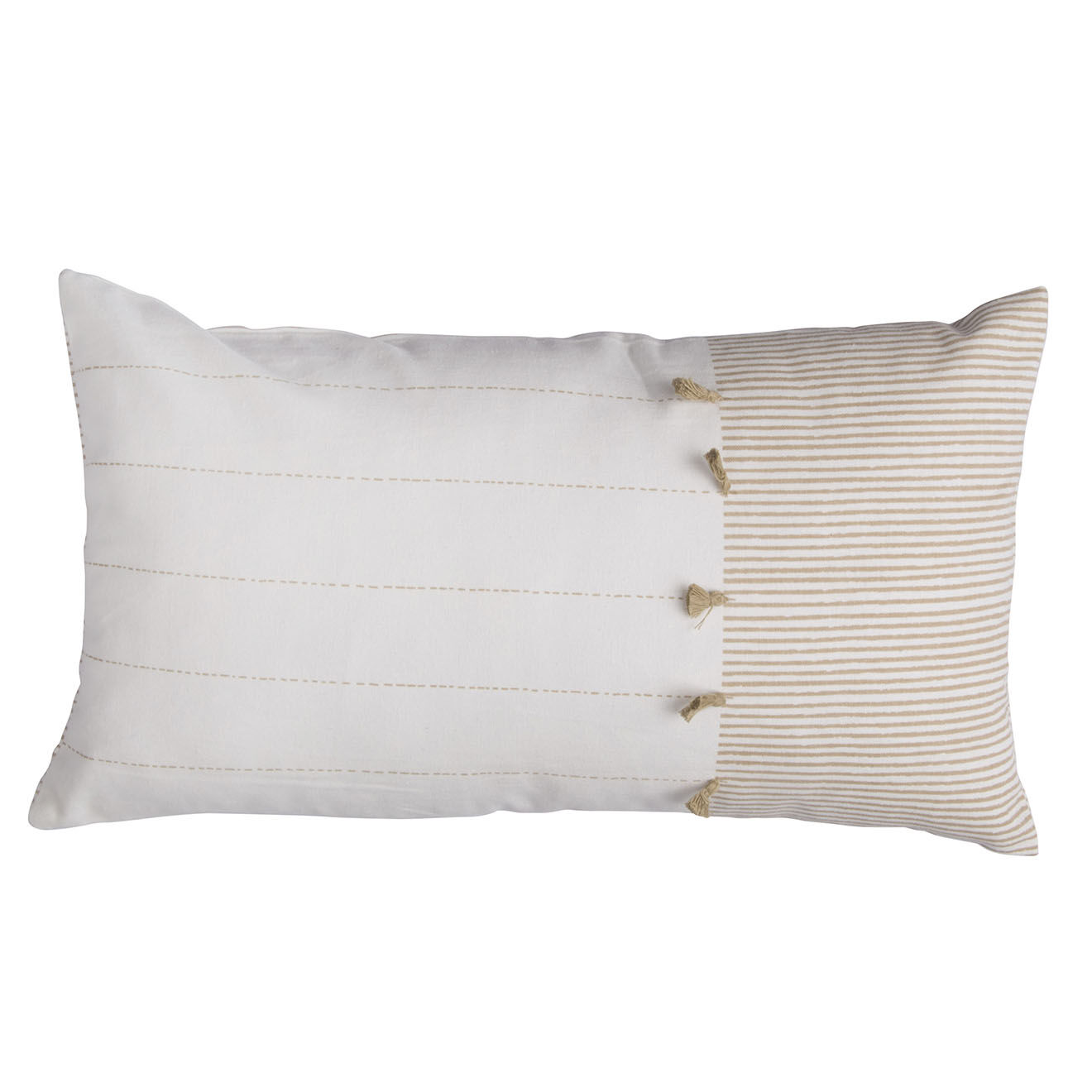 Febronie Housse de coussin Pinstripe sable - 50x30 cm