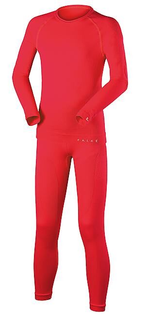 FALKE - PACK SOUS-VETEMENTS SKIING KID CORAIL FLUO