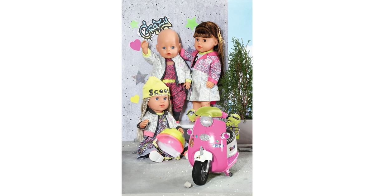 ZAPF CreationBABY born - Stad Deluxe Scootercombinatie poppen accessoires  (43 cm)