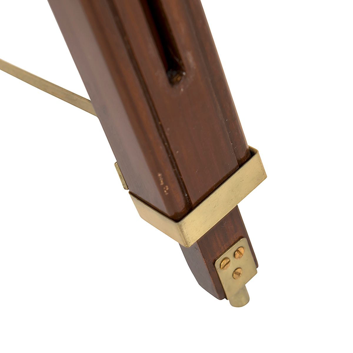 Vloerlamp messing met kap lichtgrijs 50 cm tripod - Cortin