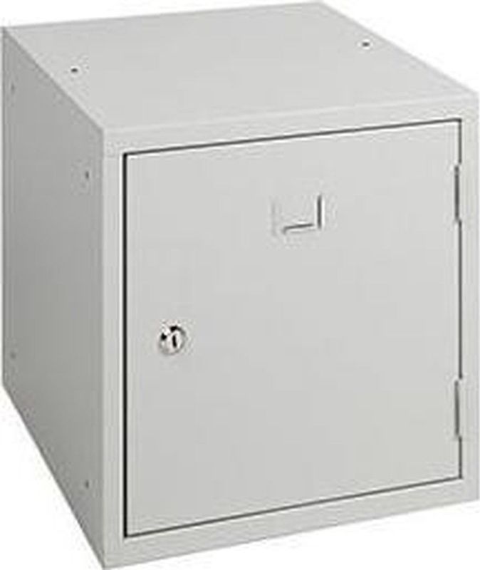1-Deurs stapelbare lockerkast Grijs met hangoogsluiting (zonder hangslot)