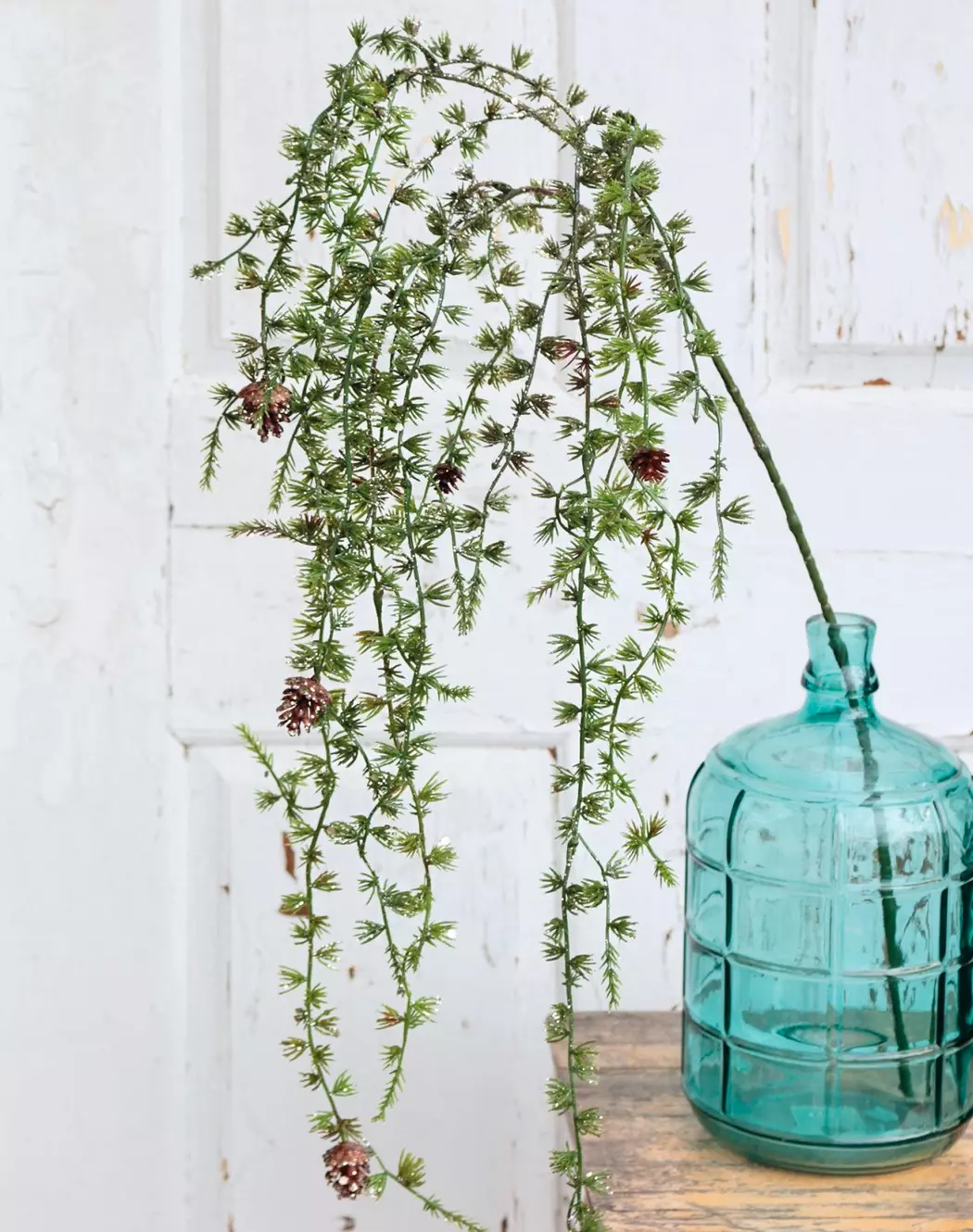Deko-Zweig Zapfen/Glitter 120 cm
